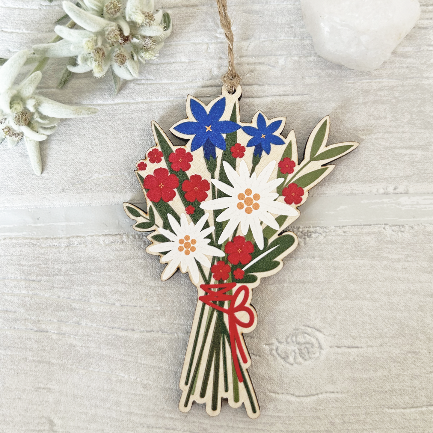 Alpine Bouquet Wooden Decoration