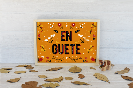 En Guete (orange) Art Print