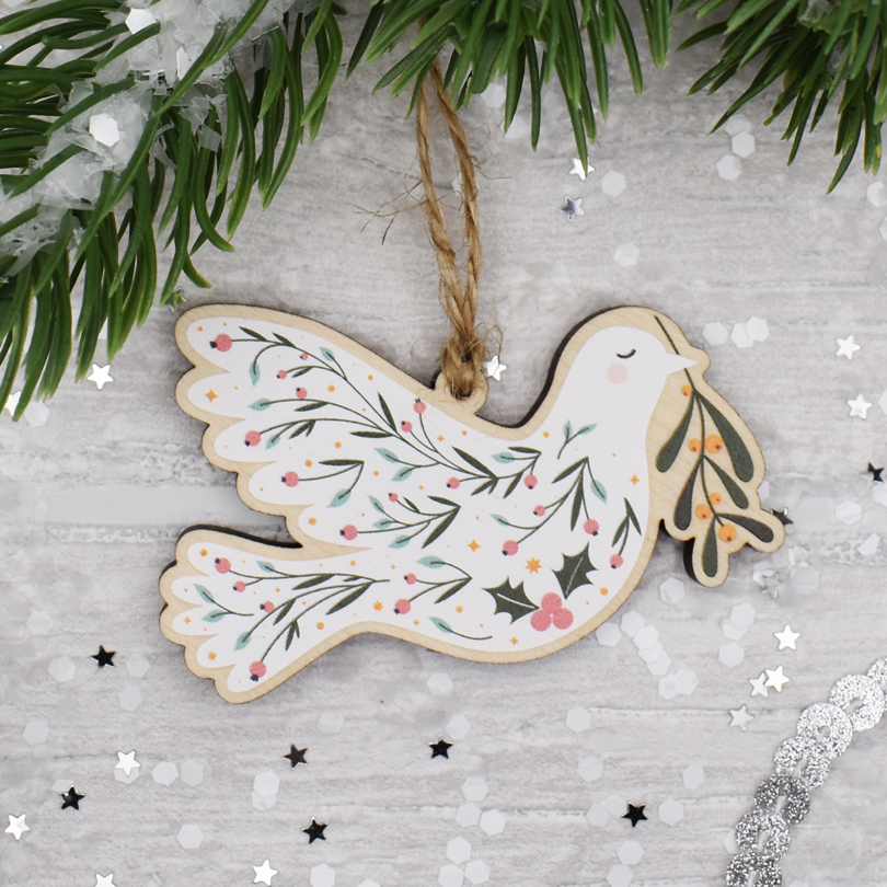 Peaceful Dove Wooden Decoration